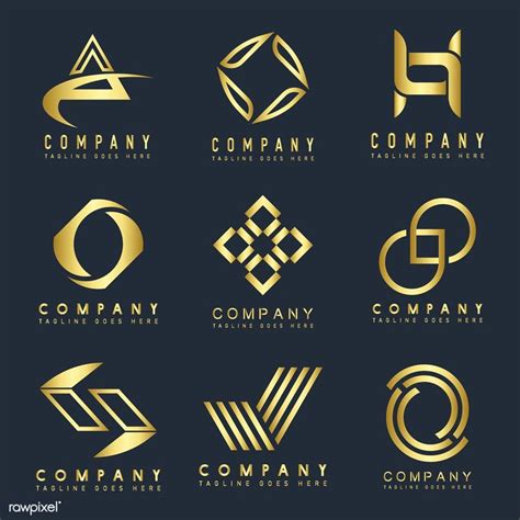 set  company logo design ideas vector  image  rawpixelcom
