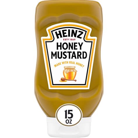 heinz  natural honey mustard  real honey  oz bottle