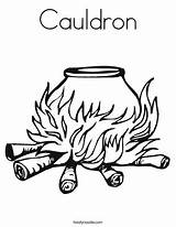 Coloring Cauldron sketch template
