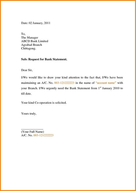 letter format  bank manager  bank statement fresh bank statement