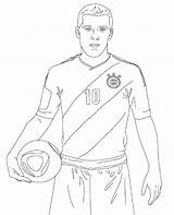 Football Coloring Pages Player Podolski Colouring Sheets Print Lukas Topcoloringpages sketch template