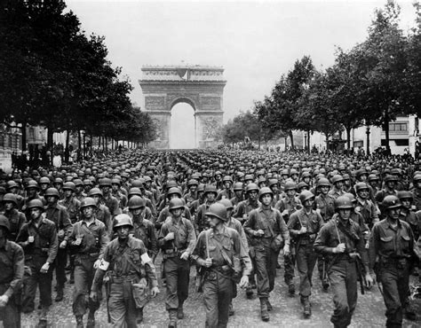 world war ii american troops marching photograph by everett fine art