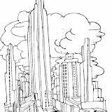 Colorear Rascacielos Ciudades Laminas Ampliar Haz City5 sketch template