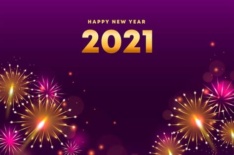 free vector fireworks new year 2021