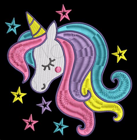 unicorn pretty pony machine embroidery design sewing divine