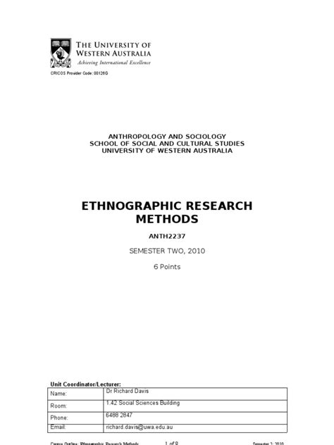 anth ethnographic research methods outline ethnography plagiarism