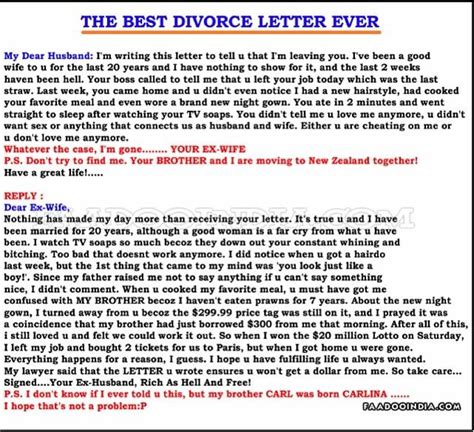 ⭐ letter to wife before divorce 3 letters to announce the divorce