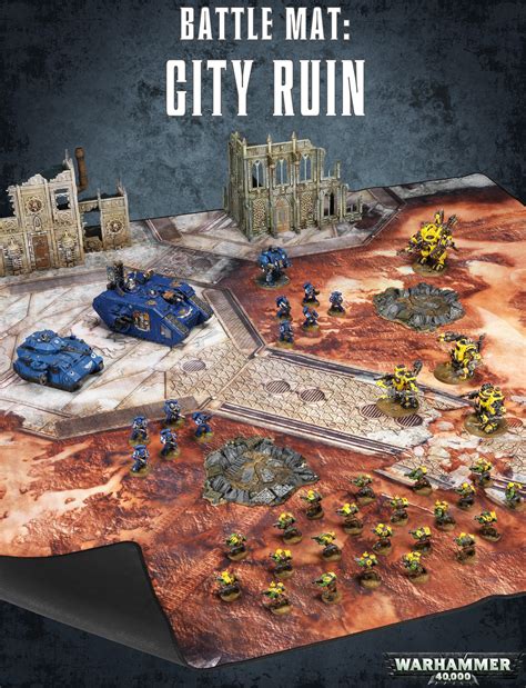 warhammer  battle mat city ruins