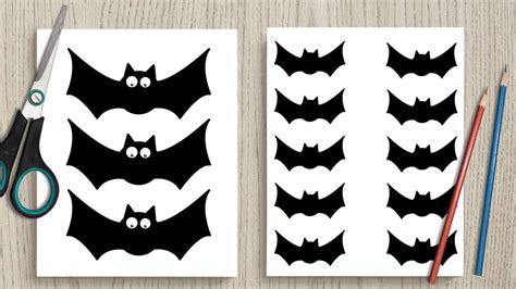 printable bat outline templates  artisan life