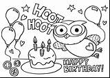 Birthday Coloring Pages Happy Printable Print Party sketch template