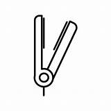 Hair Vector Straightener Clip Straighteners Illustrations sketch template