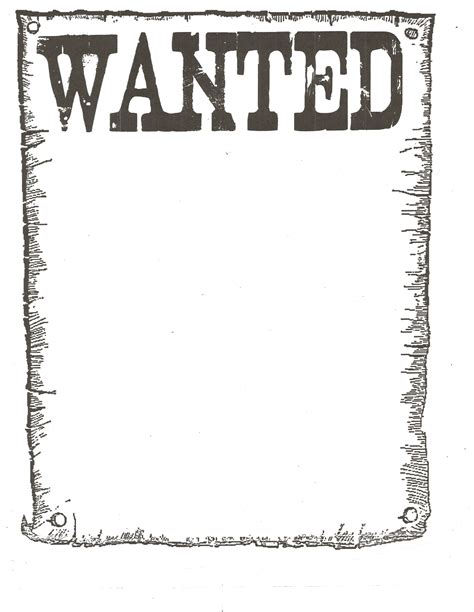printable wanted poster template