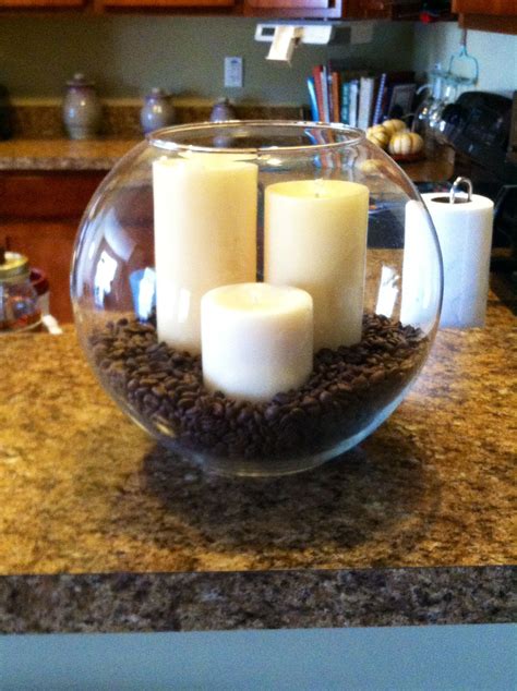 candles  coffee beans display