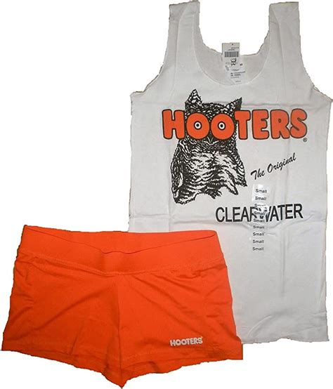 New Hooters Girl Uniform Large Tank And Medium Shorts Florida Halloween