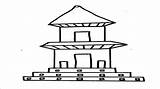 Temple Draw Buddhist sketch template