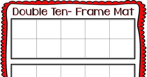 double ten frame matpdf math pinterest  frames  ten frames