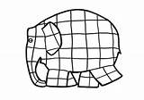Elmer Elephant Coloring Clipart Clipartmag sketch template
