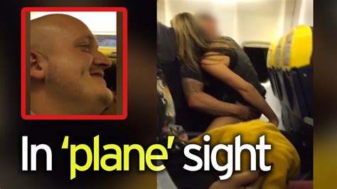 stunned ryanair passengers stare open mouthed as couple romp in front