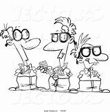 Nerd Coloring Pages Cartoon Nerds Group Talking Getcolorings Vector Color Printable sketch template