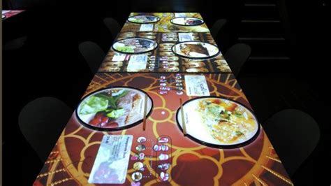 london restaurant  interactive touch tables  emenus