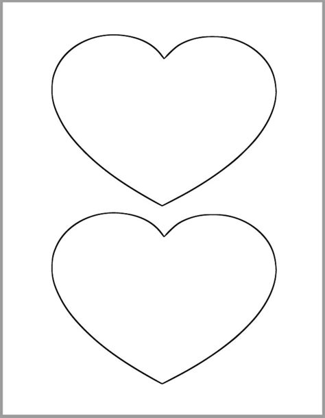 heart printable template large heart cutout valentines etsy