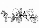 Coloring Carriage Horse Horses Pages Buggy Drawing sketch template