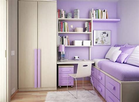 cute purple bedroom design  teenage girls room  small space