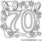 Birthday Coloring 70 Happy Printable Years Pages Balloons Sheets Sheet Title Coloringpagesfree sketch template