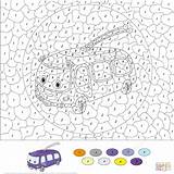 Number Color Coloring Pages Cars Funny Trolleybus Printable Car Traffic Worksheets Popular Coloringhome Categories sketch template