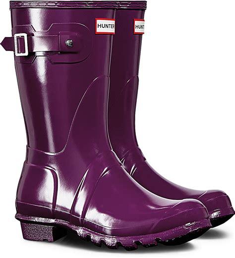 hunter womens original short gloss rain boot  shipping  returns womens boots