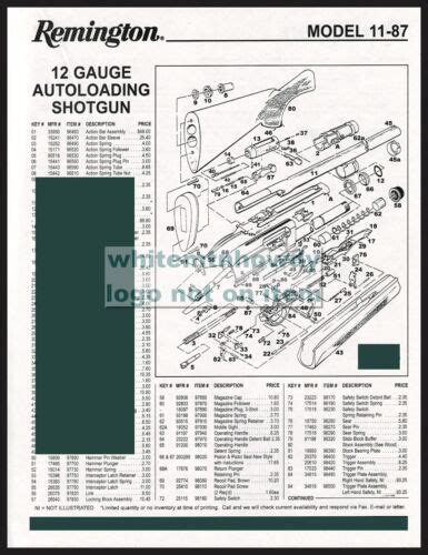 remington model  automatic shotgun schematic parts list ebay