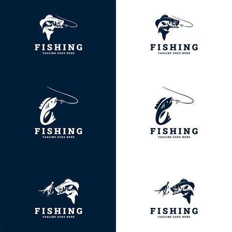 angeln logo vorlage sportfischer logo angeln illustrationsvorlage