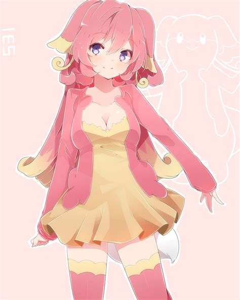 human version gijinka pokemon audino humain dressed