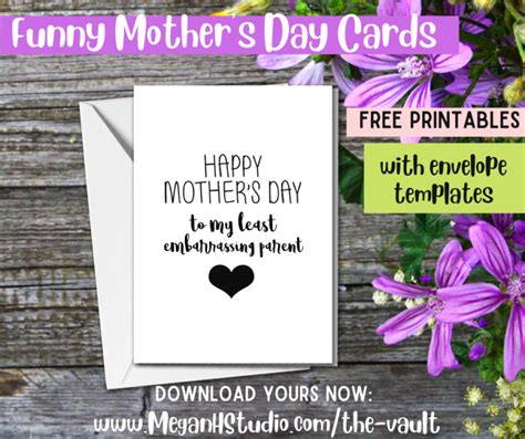 printable funny mothers day cards meganhstudio
