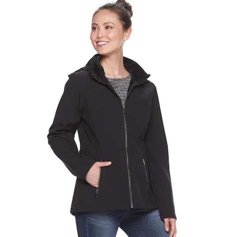 kohls womens zeroxposur britney hooded soft shell jacket   freebiesharkcom