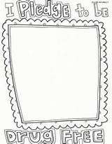 Ribbon Red Coloring Week Pages Classroomdoodles sketch template