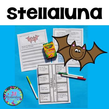 stellaluna activities book companion interactive printable  writing