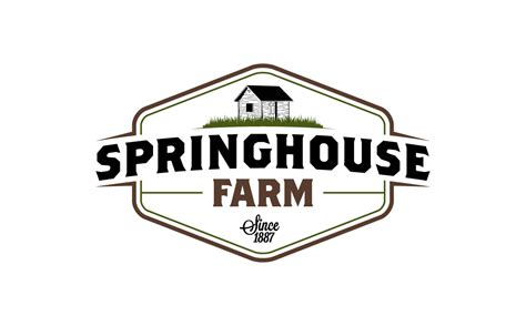 traditional personable farm logo design  springhouse farm  phete