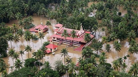 kerala flooding hundreds killed  indian states worst rains
