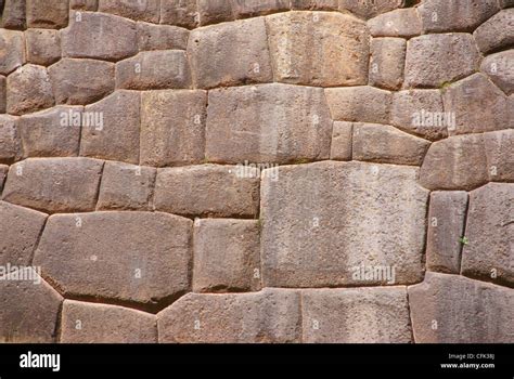 detail high quality   stone wall tambo machay cusco peru south america stock photo