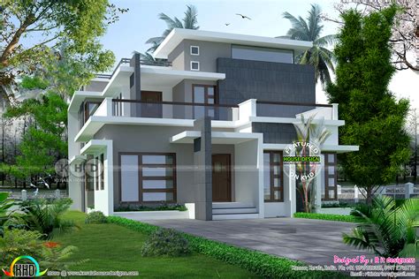 sq ft modern contemporary house  kerala kerala home design  floor plans
