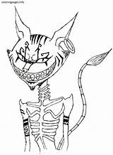 Cheshire Coloring Cat Pages Evil Getcolorings Incredible sketch template