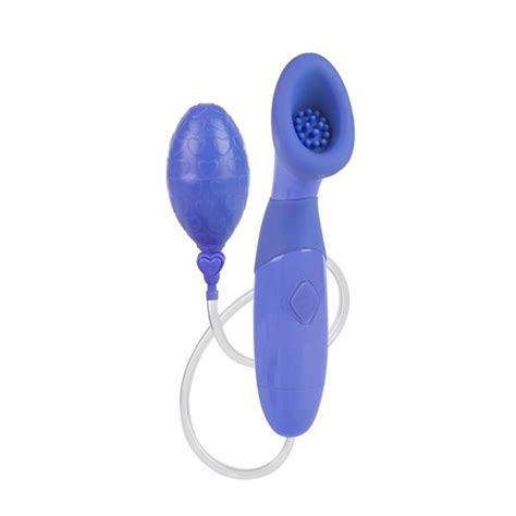 intimate pump waterproof silicone clitoral pump purple on