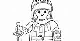 Playmobil Coloriage Chevalier Knights Chevaliers Sympathique sketch template