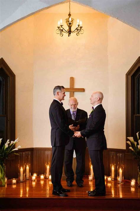 intimate chapel gay wedding equally wed modern lgbtq weddings