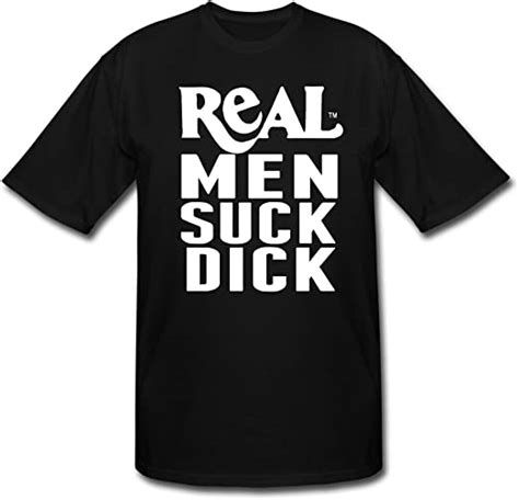 Black Breathable Real Men Suck Dick Men T Shirt Xxxx L Uk