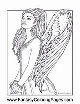 Anges Coloriages Fantasies sketch template