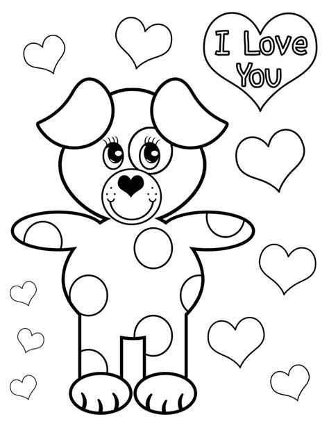 puppy valentines day coloring pages richardcadiain