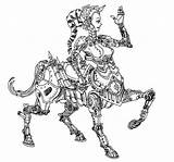 Centaur Centauro Zentangle Fantasy sketch template