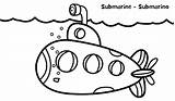 Kapal Selam Mewarnai Warna Submarine Contoh Menggambar Kataucap sketch template